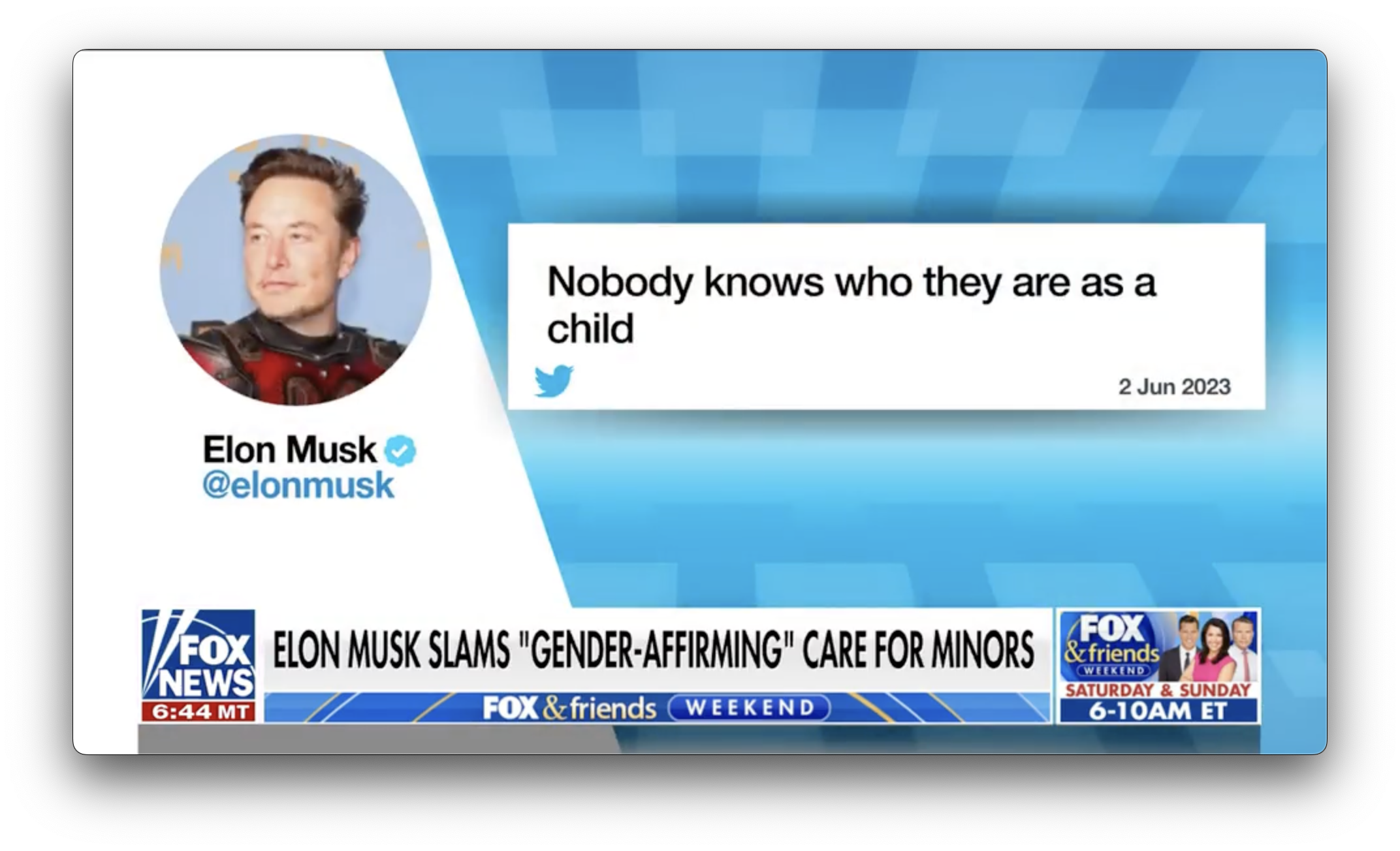 Elon Musk Slams Gender-Affirming Care for Minors