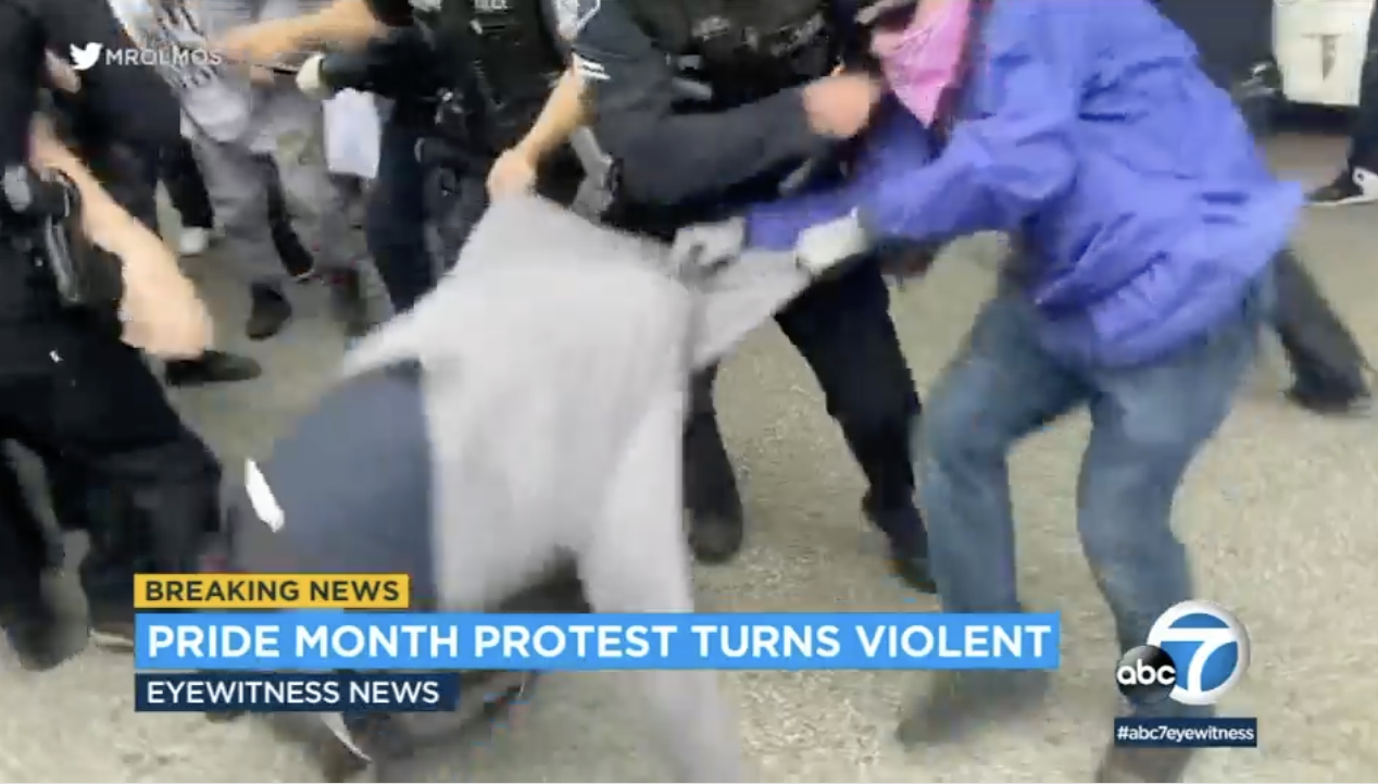 3 arrested as protesters clash over Pride curriculum outside Glendale school board meeting