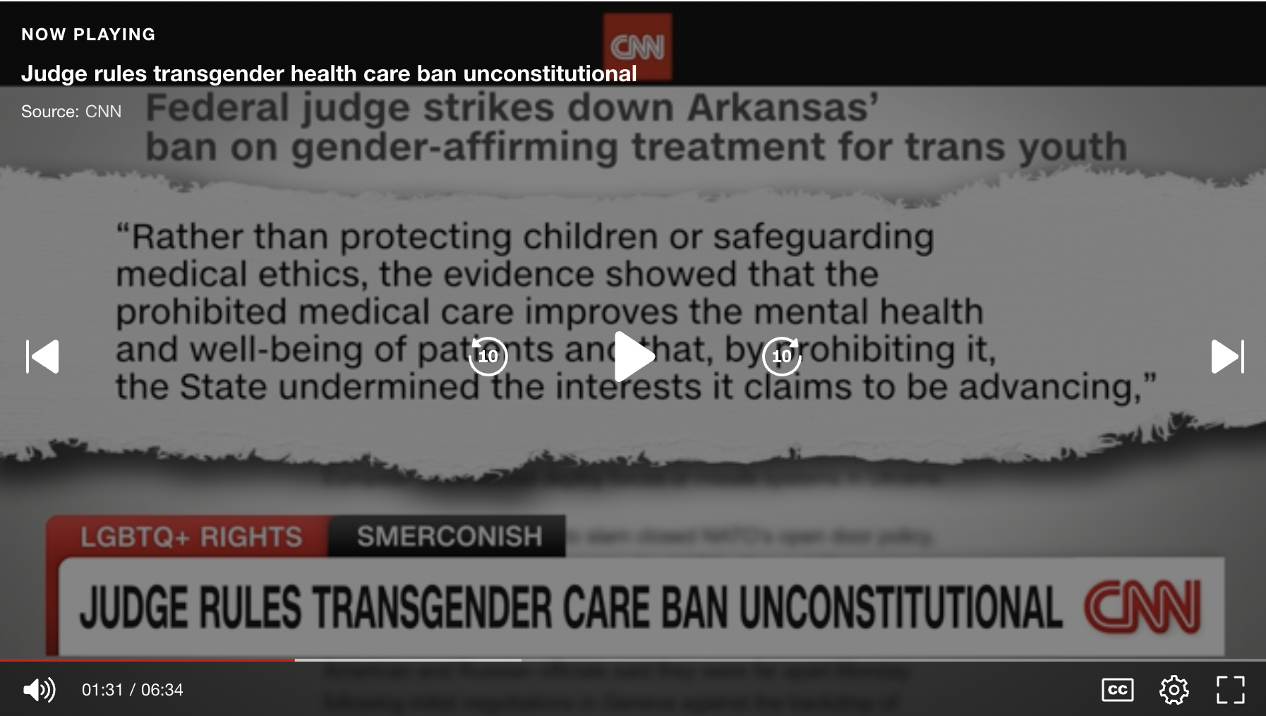 Judge rules transgender health care ban unconstitutional