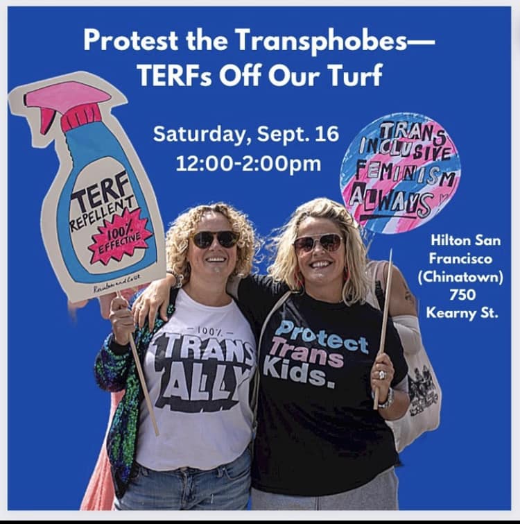 Protest the Transphobes– TERFs Off Our Turf